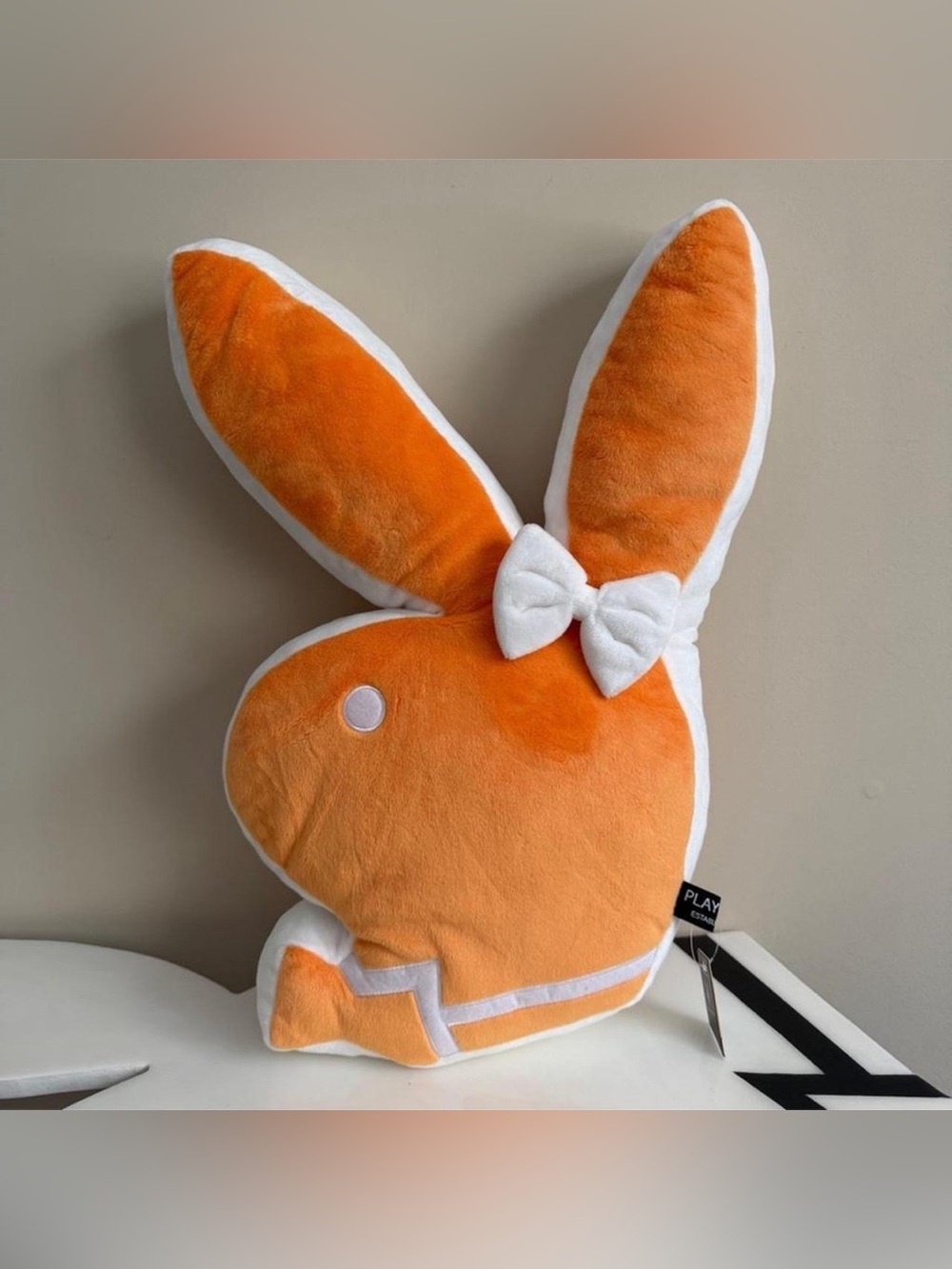Playboy Y2K Orange pillow NWT